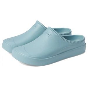 Hunter In Out Bloom Birdseye Blue Algae Foam Unisex Clogs US W12/M11 EU 44